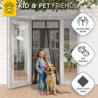 Cortina De Puerta Magnética Antimosquitos Hecha a Mano Con Hilo Suave Cinta Magnética Para Puerta Tela De Mosquitera Para Ventana - details 5