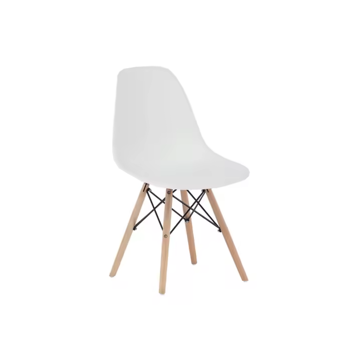 Mueblecenter - Silla Comedor Pata Nórdica París Blanco - 1