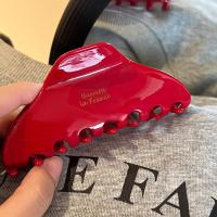 Pinza Para El Cabello De Alta Gama En Rojo Para Año Nuevo Con Diseño Geométrico Accesorio Para El Cabello De Mujer - details 5