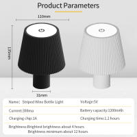 Lámpara De Escritorio LED Recargable Con Barra Para Restaurante Hotel Ambiente De Club Luz De Estudio Protección Ocular Con Interruptor Táctil 3 Modos De Iluminación - details 5