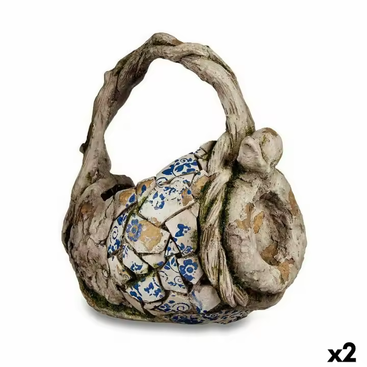 Figura Decorativa para Jardín Jarrón Poliresina 23,5 X 35 X 31 Cm (2 Unidades) - Ibergarden - 1