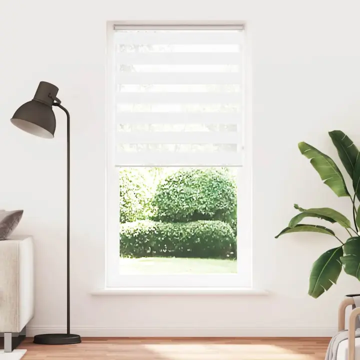 Estor cebra blanco 110x200 cm tejido ancho 105,9 cm poliéster - 1