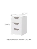 Caja De Almacenamiento De Escritorio Mini Estilo Cajón Para Joyería Y Artículos Misceláneos Tres Capas Partitioned Ecológica - details 6