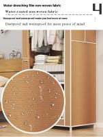 Armario De Piso Montado Minimalista Para El Hogar Con Multicapa Protección Contra Polvo Simple De Montaje Para El Dormitorio Organizador De Ropa - details 9