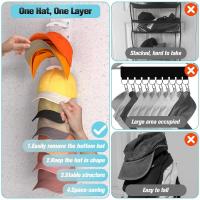 Organizador De Espacio Guarda Sombreros Y Toallas De Pared Montado Soporte De Gorras De Béisbol Para Armario Accesorios De Almacenamiento Ecológico Plástico M - details 8
