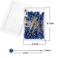 100Pcs/Box Agujas De Posicionamiento Con Cabeza De Perla Colorida Para Costura De Vestidos Herramienta De Costura Para DIY - details 0