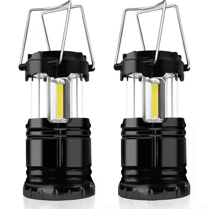 Luces de camping, 2 x linternas de camping, lámpara LED portátia a watería para camping with Gancho plegable, Luces de Tienda de campaña, lámpara Colgante impermeable para Exterior para E - 1