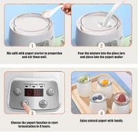 Yogurt Maker,3 In 1 Greek Yogurt Maker Machine,can Make Yogurt/natto/rice Wine,automatic Digital Yogurt Machine With Time Control,1.2 Quart Glass - details 0