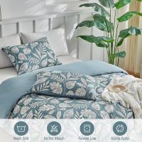 Double Duvet Cover Set, 240 x 220 cm, 3-Piece Microfibre Duvet Cover Set with Paisley Pattern, Including 1 Duvet Cover 240 x 220 cm and 2 Pillowcases 50 x 80 cm, Paisley Light Blue - details 2