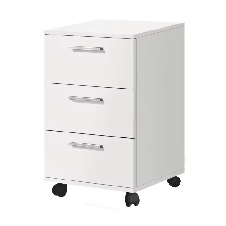 Buyqualia Cajonera para escritorio con ruedas de tres cajones - Disponible en varios colores - 1