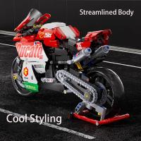Conjunto De Bloques De Construcción De Motocicleta Tecnica Serie V4 Modelo De Moto Super Motorbike Kit De Juguetes Técnicos Para Niños Regalos Para Chicos - details 7