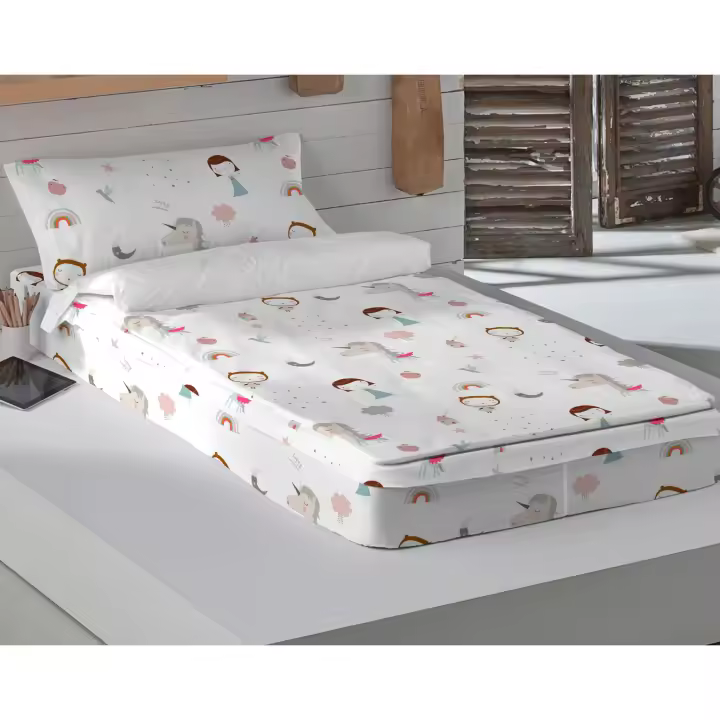 SACO NORDICO INFANTIL 100% ALGODÓN SIN RELLENO UNICORN PINK COOR HACIENDO EL INDIO FABRICADO EN ESPAÑA - 1