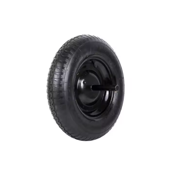 Rueda Neumática para Carretilla de Obra con Eje Sólido de 20mm - 1