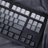 Keycaps Gris Gradiente PBT Material Dye Sublimation 125 Teclas Perfil Cherry Para Teclado Mecánico Accesorios De Teclado - details 8