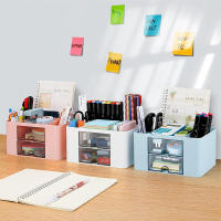 Organizador De Escritorio Con 2 Cajones Estuche De Almacenamiento Para Suministros De Escritorio Y Oficina Plástico Para Carteles Y Lápices - details 7