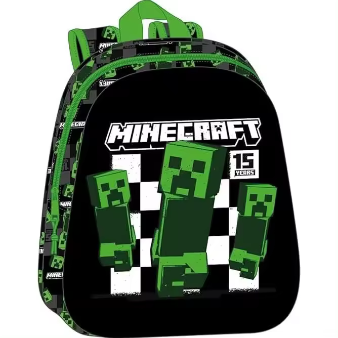 Mochila 3D Minecraft 27X10X33 Cm - 1