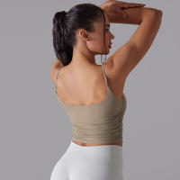 Top De Yoga Para Mujer Fitness Deportivo Push up Cómodo Reversible Brocado Top De Deporte Crop Top Para Gimnasio Y Running - details 24