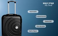 Max Star Maleta de Cabina 55x40x20cm, Rígida, Ruedas Gitaroria 360º, Ligera, Impermeable, Seguridad Numérica, Maleta de Viaje, Resistente - details 1