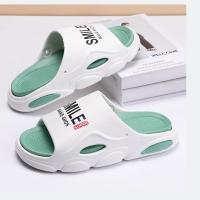Zapatillas De Hombre Verano Playa Antideslizantes Suaves Sandalias Ultra Ligeras Con Letras Resistentes Al Agua Para Baño Y Uso Diario - details 8