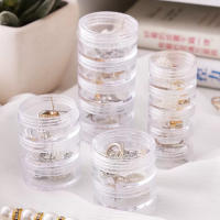 Caja De Organización Para Joyas Y Maquillaje 5 Capas Plástico Redondo Para Colgantes Y Pendientes Caja De Almacenamiento Con Cierre De Botón Y Zip - details 1