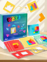 Juego De Rompecabezas Interactivo En Escritorio Para Dos Personas Tangram Matemáticos Juguetes De Bloques De Construcción Tablero Juego De Colores Y Formas Para Niños Regalos - details 0
