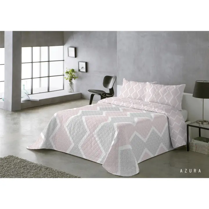 Colcha Bouti Reversible Modelo AZURA –Colcha Ligera de Verano,  Ropa de Cama Decorativa para Dormitorio – Disponible en Varias Medidas - 1