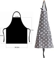 Delantal de tela de algodón para mujer con bolsillos, delantales de cocina ajustables, delantal de cocina con pechera - details 0
