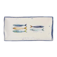 UD - Plato Llano La Mediterránea diseño Peixe Elite – Set 2/4/6 piezas (20CM/26CM) –  cerámica con acabado brillante para cocina y comedor - details 1
