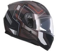 Shiro HEMETS Casco Integral SH-667 Faster Negro y Gris Mate con Gafas Solar - details 1