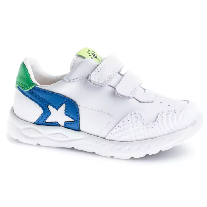 Deportiva Pablosky azul 202320 y blanco 202300 velcro, suela antideslizante, plantilla antibacteriana, puntera reforzada - 1