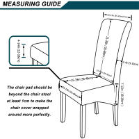 Cubierta De Silla De Comedor Simple Y Antigolpes En Color Sólido Funda De Asiento Elástica Y Gruesa Para Hotel Banquete Y Hogar Lavable - details 1