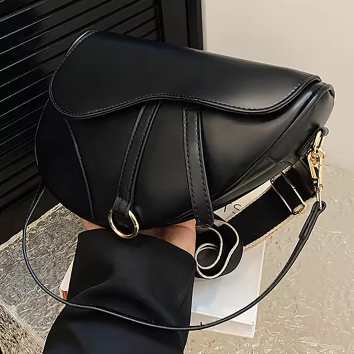 Bolso De Hombro Pequeño De Cuero PU Impermeable Para Mujer Mini Bolso Hobo Sólido Bolso De Silla Bolso De Mano Top Para Damas - 1