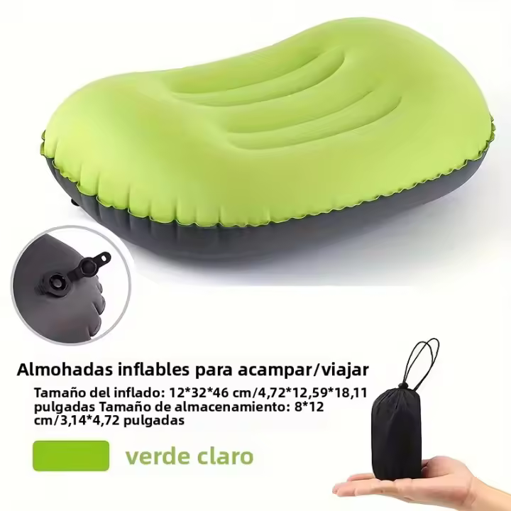 Almohada De Camping Ultraligera Inflable Para Soporte De Cuello Y Lumbar Mejorada Almohada De Buceo En Bolsa Con Colores Variados - 1