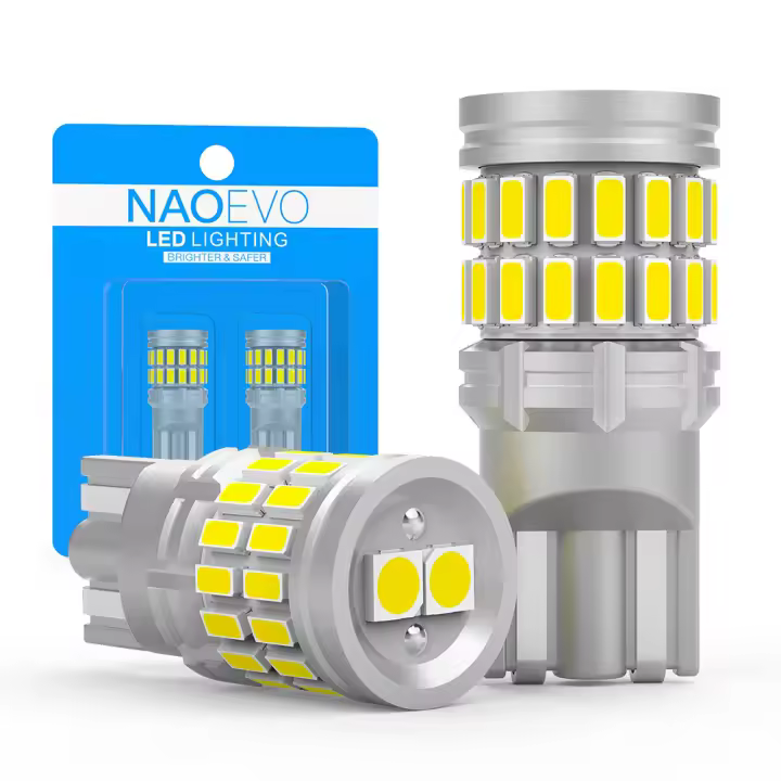 NAO Lámpara LED T10 W5W Super Brillante Para Coche Luz De Placa De Matrícula Interior 12V 194 168 Blanco Amarillo Rojo Bombilla Automotriz Mapa - 1
