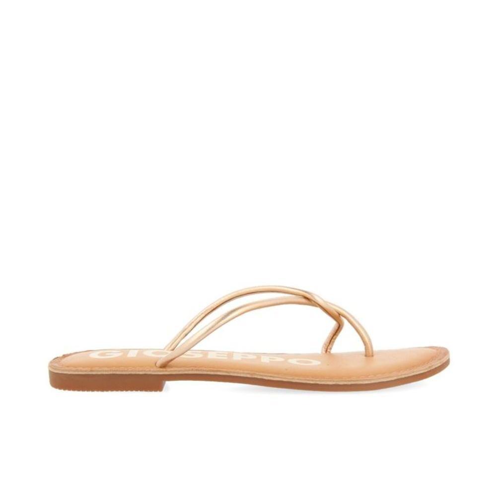 Gioseppo 65952 Sandalias planas Quata para mujer en dorado de piel vegana