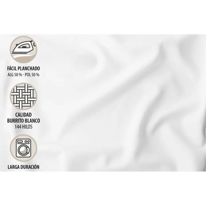 Juego de Sábanas 865 Piedra Burrito Blanco - 1