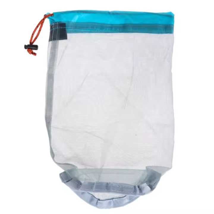 Bolsa De Almacenamiento Ultraligera De Malla Para Senderismo Y Escalada Bolsa De Limpieza Deportiva Con Cordón Para Camping S-XXL Unisex - 1