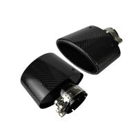 Tubo De Escape De Fibra De Carbono Brillante Para Coche Decoración De Tubo De Escape Acero Inoxidable Plateado Oval 150mm Universal Izquierdo Derecho - details 9