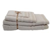 Juego de Toallas de Lujo con Puntilla de Crochet Marfil- 100% Algodón Portugués, 500 g/m² - Set de 3 Toallas Absorbentes y Elegantes para Decorar tu Baño - Marca: Mommata - details 4