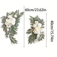 Kit De Arco De Flores Artificiales Blancas Románticas Para Boda Decoración De Casa Fiesta De Aniversario Decoración De Mesa De Novia Decoración De Invierno - details 6