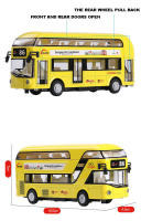 Modelo De Autobús De Aleación 1:32 Con Sonido Y Luz Vehículo Pull Back Juguetes De Decoración Para Niños Regalo Simulación Alta Diecast - details 6