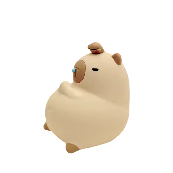 Lámpara Nocturna Para Niños De Silicona Capybara Cartoon USB Recargable Con Temporizador Y Regulación De Brillo Luces De Noche Decorativas Para Habitación - 1