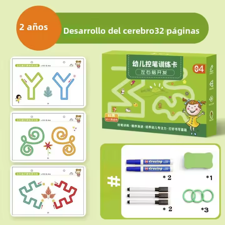 Juego De Dibujo Montessori Para Niños Juguetes Educativos De Formación De Control De Pluma Y Aprendizaje De Matemáticas Juego De Colores Y Formas Para Bebés - 1