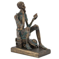 CAPRILO REGALOS & DECORACIÓN Figura Decorativa Multicolor de Resina "Don Quijote sentado Leyendo". Adornos y Esculturas. Decoración Hogar. Regalos Originales. 17 x 10 x 24 cm. - details 0
