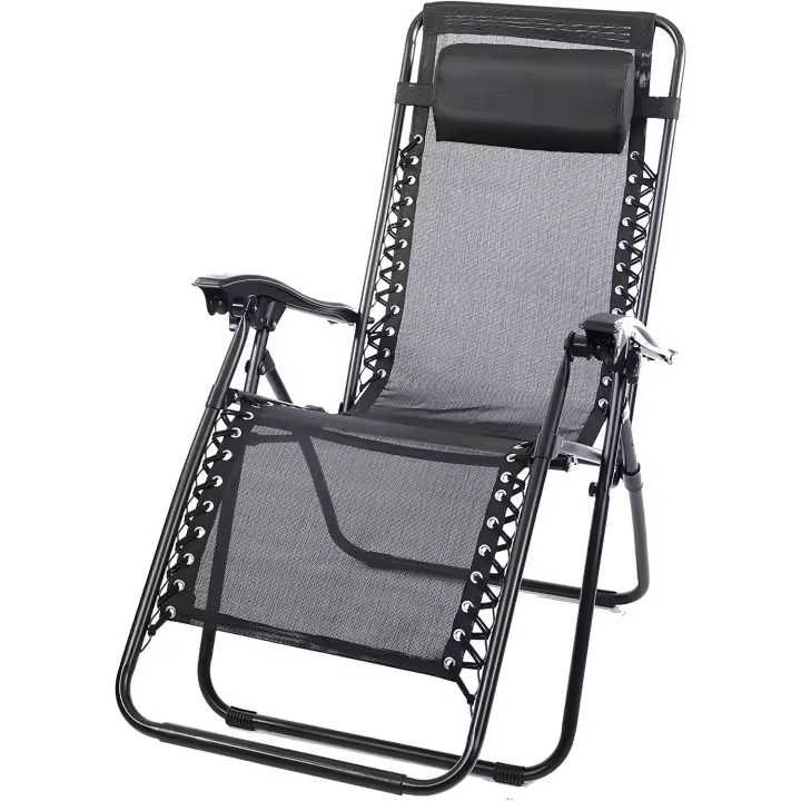GREATOOL Silla Tumbona con Reposabrazos Plegable, 90x65x114cm, Tumbona Plegable Multiposiciones Jardin/Terraza,  Ideal para Playa, Jardín, Terraza - 1