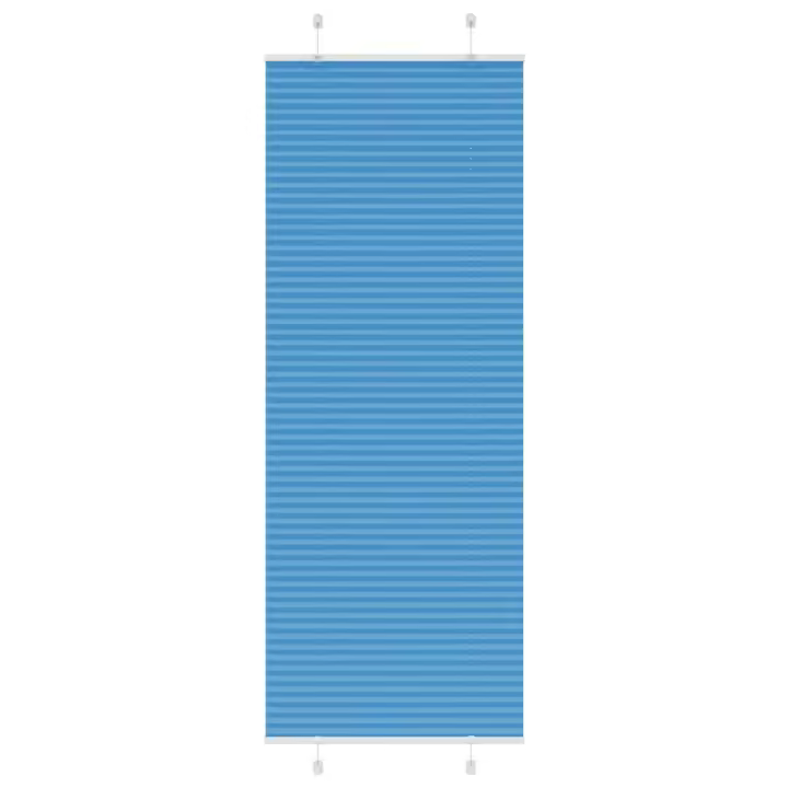 vidaXL Estor Plisado azul 70x200 cm Tela Ancho 69,4 cm Poliéster - 1