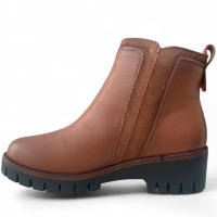 Botines de Piel Mujer Khloe Marín 3426 en Color Tabaco con Cremallera y Planta Acolchada Memory Foam - Ideal para Otoño-Invierno - details 1