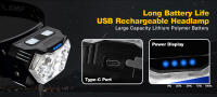 Lámpara Frontal LED De 9 Luces Recargable USB Con Sensor De Movimiento Luz Fuerte Para Pesca Camping Y Actividades Al Aire Libre Impermeable Con Tres Modos De Iluminación - details 5