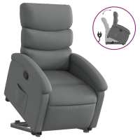 vidaXL Sillón reclinable elevable de tela Gris claro, Gris oscuro, Negro Sillon Dormitorio Sillon Comodos Silla Relax Sillón Sofá - details 0