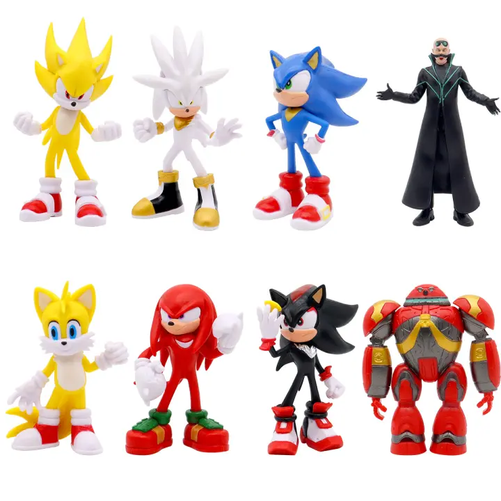 Figura De Acción Sonic El Hedgehog Película Y Televisión PVC Personaje Juguetes Shadow El Hedgehog Cola De Sombrilla Modelo Muñeco Para Coleccionistas - 1